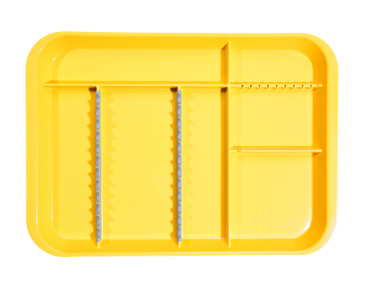 [20Z451O] Plateau b-lok avec compartiments (34,0 x 24,5 x 2,2 cm), néon jaune - ZIRC - Delynov