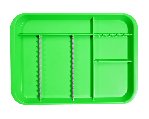 [20Z451P] Plateau B-Lok avec compartiments (34,0 x 24,5 x 2,2 cm), néon vert - ZIRC - Delynov, .