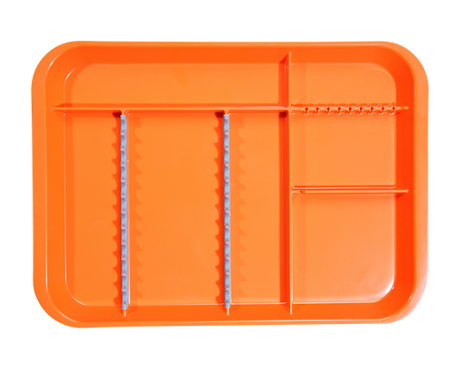 [20Z451Q] Plateau B-Lok avec compartiments (34,0 x 24,5 x 2,2 cm), néon orange - ZIRC - Delynov