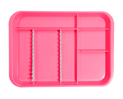 [20Z451S] Plateau B-Lok avec compartiments (34,0 x 24,5 x 2,2 cm), néon rose - ZIRC - Delynov