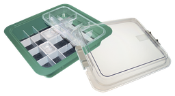 [20Z455D] Complete material tubs with accessories (31.9 x 28.5 x 10.2 cm) Green - Zirc