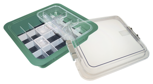 [20Z455D] Tubs à matériaux complète avec accessoires (31,9 x 28,5 x 10,2 cm) vert - ZIRC - Delynov