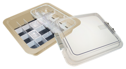 [20Z455G] Complete material tubs with accessories (31.9 x 28.5 x 10.2 cm) beige - zirc