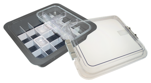 [20Z455I] Tubs à matériaux complète avec accessoires (31,9 x 28,5 x 10,2 cm) gris - ZIRC - Delynov
