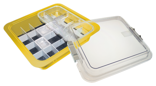 [20Z455O] Tubs à matériaux complète avec accessoires (31,9 x 28,5 x 10,2 cm) néon jaune - ZIRC - Delynov