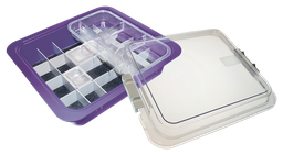 [20Z455R] Complete material tubs with accessories (31.9 x 28.5 x 10.2 cm) Neon purple - Zirc