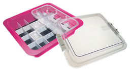 [20Z455S] Full Material Tubs with Accessories (31.9 x 28.5 x 10.2 cm) Neon Rose - Zirc