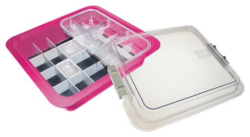 [20Z455S] Tubs of complete materials with accessories (31.9 x 28.5 x 10.2 cm) neon pink - ZIRC - Delynov