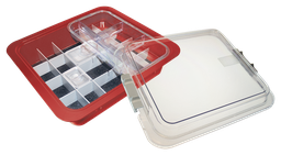 [20Z455M] Complete material tubs with accessories (31.9 x 28.5 x 10.2 cm) Red - Zirc
