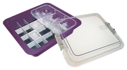 [20Z455E] Complete material tubs with accessories (31.9 x 28.5 x 10.2 cm) plum - Zirc