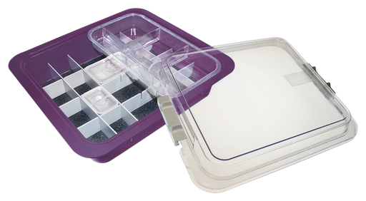 [20Z455E] Tubs à matériaux complète avec accessoires (31,9 x 28,5 x 10,2 cm) prune - ZIRC - Delynov