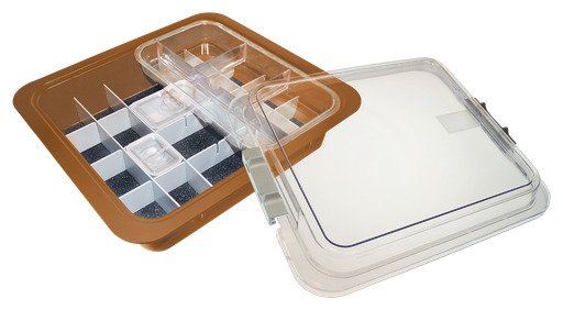 [20Z455U] Tubs à matériaux complète avec accessoires (31,9 x 28,5 x 10,2 cm) cuivre - ZIRC - Delynov