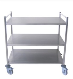 [CI 563] Trolley / Cart (3 trays) 40x60 cm Inox (Made in France) - Alter Medical