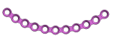 [A06-96-011] Plaque ostéosynthèse incurvée large 11 trous - Titamed (A06-96-011) - Delynov