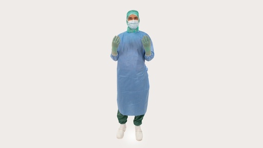 [93000620] X1 Carton de 30 pcs BARRIER® (Taille : M) Casaque Chirurgicale Universal standard (SP) avec 2 essuie-mains - Delynov